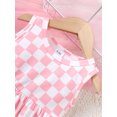 thumbnail image 4 of Infant Girls Dress 6 Months Girls Summer Dress 9 Months Girls Sleeveless Sundress Plaid Dress Pink, 4 of 6