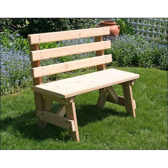 5' Red Cedar Backed Bench