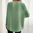 thumbnail image 7 of Neewe Womens Waffle Knit Crewneck Sweatshirts Long Sleeve Casual Pullover Sweatshirt Tops, 7 of 7
