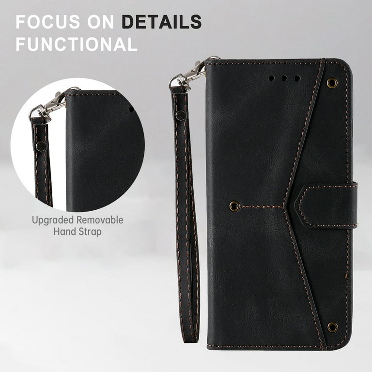 For Samsung Galaxy A71 4G Wallet Case with Wrist Strap, Premium PU