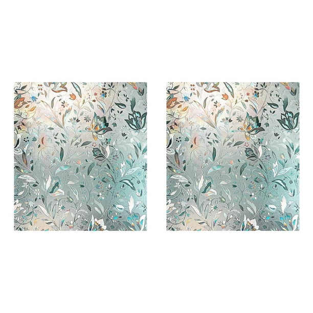 2X Película de Ventana de Arco Iris 3D, Vinilo de Vidrio Manchado, Película No Adhesiva Estática, 45X100cm