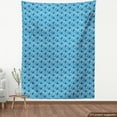 thumbnail image 3 of Abstract Fabric by the Yard, Concept Retro Geometrical Pattern with Dots, Decorative Upholstery Fabric for Sofas and Home Accents, Sea Blue Pale Sky Blue by Ambesonne, 3 of 4