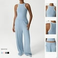 thumbnail image 4 of Top-kevin Women's 2 Piece Outfits Lounge Sets Sleeveless Tank Tops Wide Leg Pants Sets Tracksuits Sets, 4 of 9