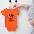 thumbnail image 5 of Jesus Loves You Christian Religious Romper Boys or Girls Infant Baby Brisco Brands 6M, 5 of 6