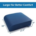 thumbnail image 2 of Extra Thick Large Seat Cushion -19 X 17.5 X 4 Inch Gel Memory Foam Cushion with Carry Handle Non Slip Bottom - Pain Relief Coccyx Cushion for Wheelchair Office Chair (Blue (1PACK)), 2 of 6