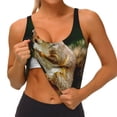 thumbnail image 3 of Zufioo Squirrels Eating Peanuts On The Tree Print Women's Sports Vest, U-shaped Removable Chest Pad Sports Backless Top, Suitable for Fitness and Bodybuilding, Leisure and Daily Life-Small, 3 of 8