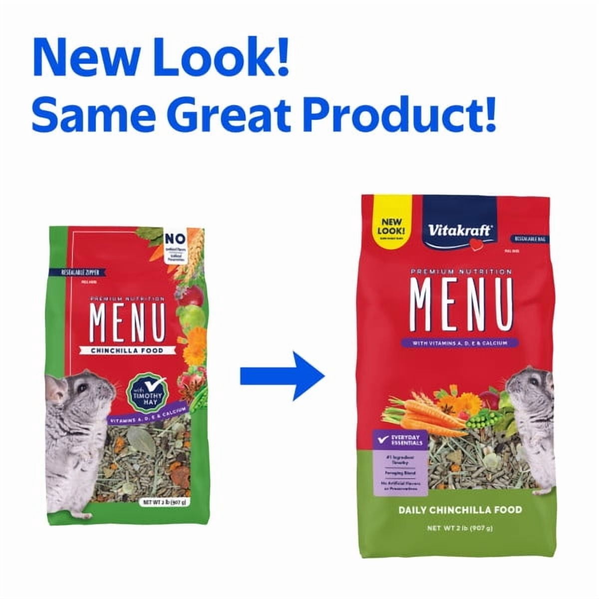 (2 pack) Menu Chinchilla Food with Timothy