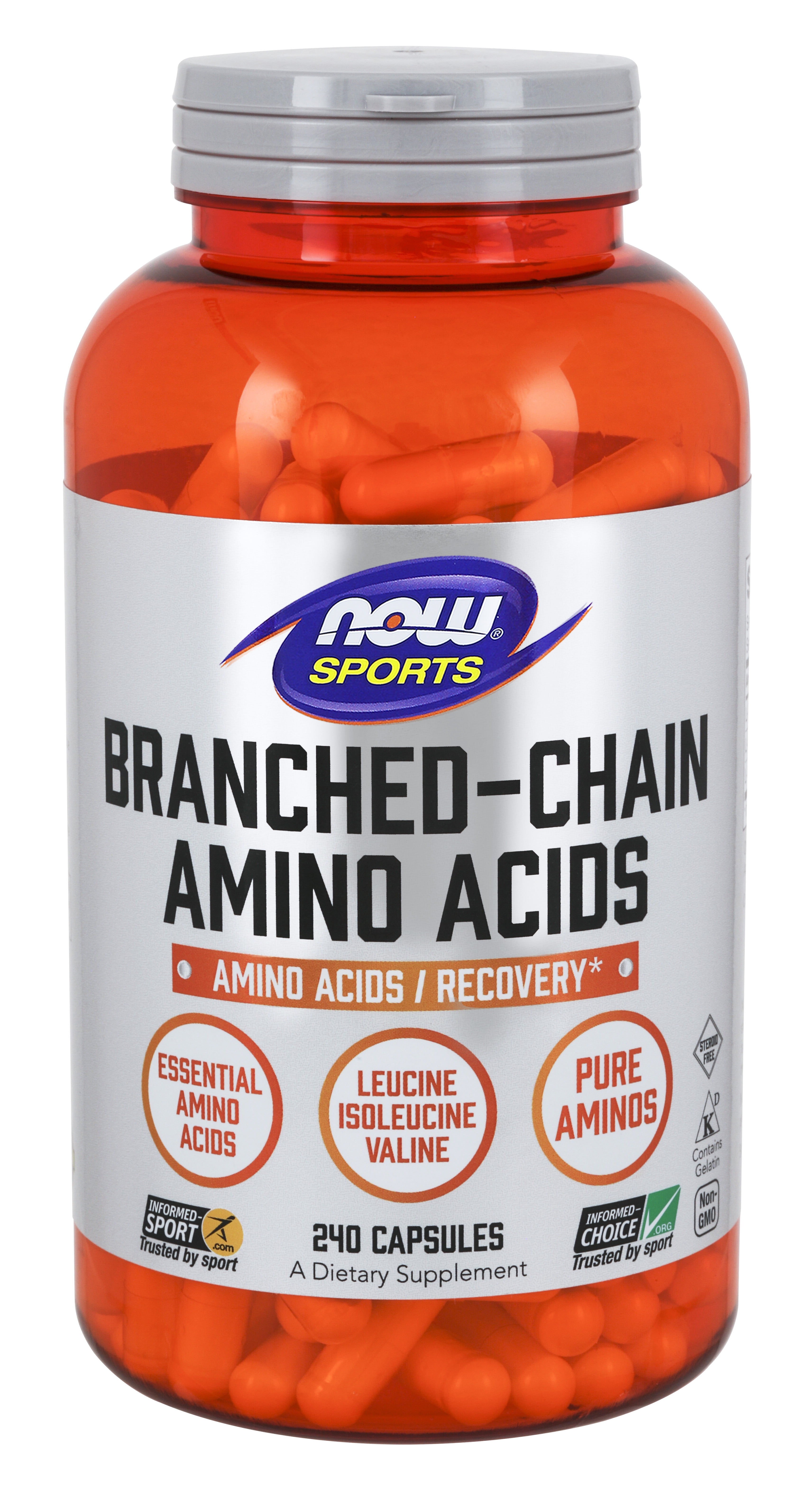 NOW Sports Nutrition, Branched Chain Amino Acids, With Leucine