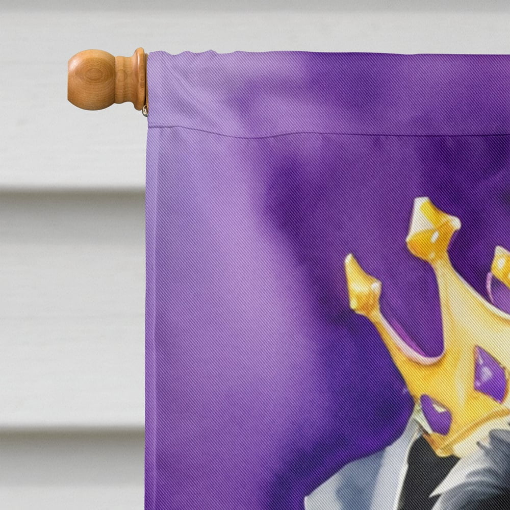 Giant Schnauzer King of Mardi Gras House Flag 28 in x 40 in