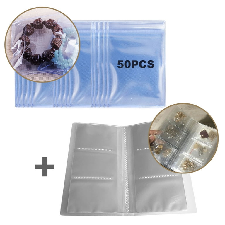 50pcs Transparent Small Ziplock Plastic Bags Jewelry Gift