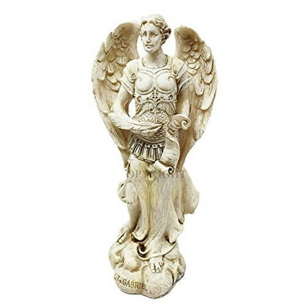 Holy Archangel Saint Gabriel Patron of Baptism Power Might of God Collectible Figurine Ivory Finish