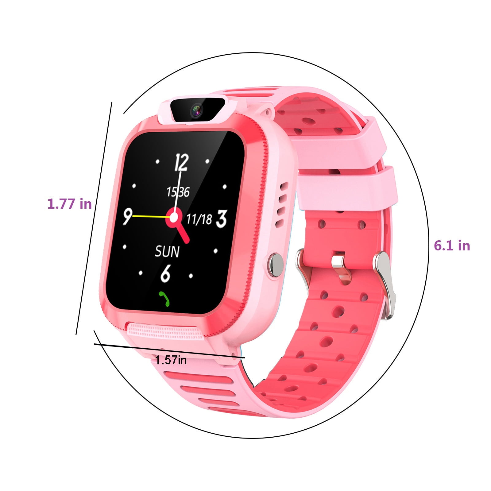 Byujiro Children's Smart Watch Intelligent Watch with High-definition Touchscreen and Camera for Video Calls 4G Student Card Pluggable Phone Watch Accurate Positioning for Boys Girls
