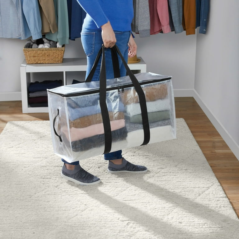 Mainstays Heavy Duty Storage and Moving Bag, Clear, 20 Gallon