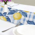 thumbnail image 4 of Yayeee Table Runner 90 inches Long Home Kitchen Dinning Party Decoration, Light Blue Lemon, 4 of 7