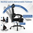 thumbnail image 5 of Costway Ergonomic Office Chair with Retractable Footrest & 135° Stepless Tilting Backrest, 5 of 10