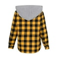 thumbnail image 5 of BFHHYA Kids' Boys Girls Plaid Button-Down Shirt Long Sleeve Casual Hooded Shirt Jacket for Fall Layered Wear & School Days(5-14Y), 5 of 6