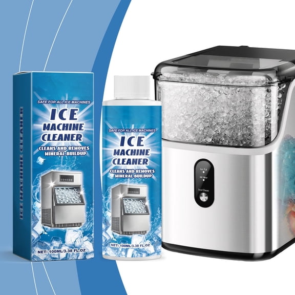 Ice Machine Cleaner, Countertop Ice Maker Cleaner, Portable Nugget Ice Makers, Remove Hard Water Buildup, Deep Cleaning, Multicolor