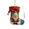 thumbnail image 3 of JeashCHAT Christmas Ornaments Christmas Stocking Shaped Hanging Ornaments Santa Claus 2D Flat Acrylic Pendant Christmas Tree Ornament Holiday Xmas Party Gifts Decorations, 3 of 3
