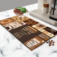 thumbnail image 5 of Dish Drying Mat for Kitchen Counter,Watercolor Brown Coffee Bar Mat with Spill Protection for Dishes,Coffee Maker & Pot,Hide Stain Rubber Backed Absorbent Draining Mat Under Dish Rack(12x19 IN), 5 of 5