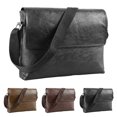 thumbnail image 3 of CUITING Men‘s Leather Bags For Men Men‘s Cross Body Handbag-Lightbrown, 3 of 11