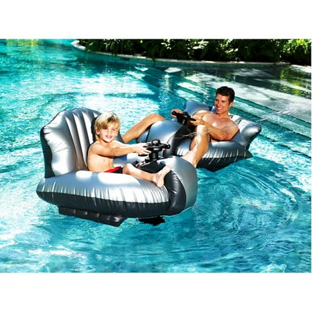 Excalibur Motorized Bumper Boat with Foot Pump (Black)