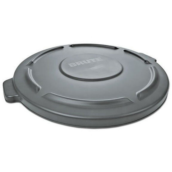 Round Flat Top Lid, For 55 Gal Round Brute Containers, 26.75" Diameter, Gray | Bundle of 5 Each