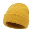 thumbnail image 2 of VONCOS Women's Yellow Winter Beanie - Free Size, Stretchy Nylon-Spandex, Warm, Affordable for Daily Commuting & Outdoor Use, 2 of 3