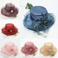 thumbnail image 1 of Women's Organza Derby Hat Fascinator for Wedding Bridal Tea Party/Purple, 1 of 4