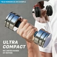thumbnail image 7 of Chromed Steel Dumbbell Set 20 lb Pair (10 lb / 14 lb / 16 lb / 20lb) Ultracompact & Adjustable Dumbbells Set with Foam Handles Home Gym Workout (2 × 20 lb), 7 of 7