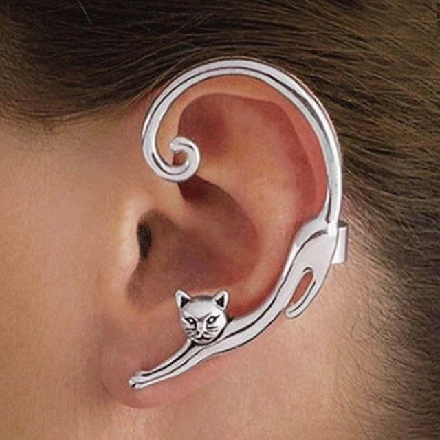 Regalo de pendiente de Metal colgante de oreja de gato tridimensional de animal pequeño de dibujos animados lindo creativo Wmkox8yi sjalhkljlk633