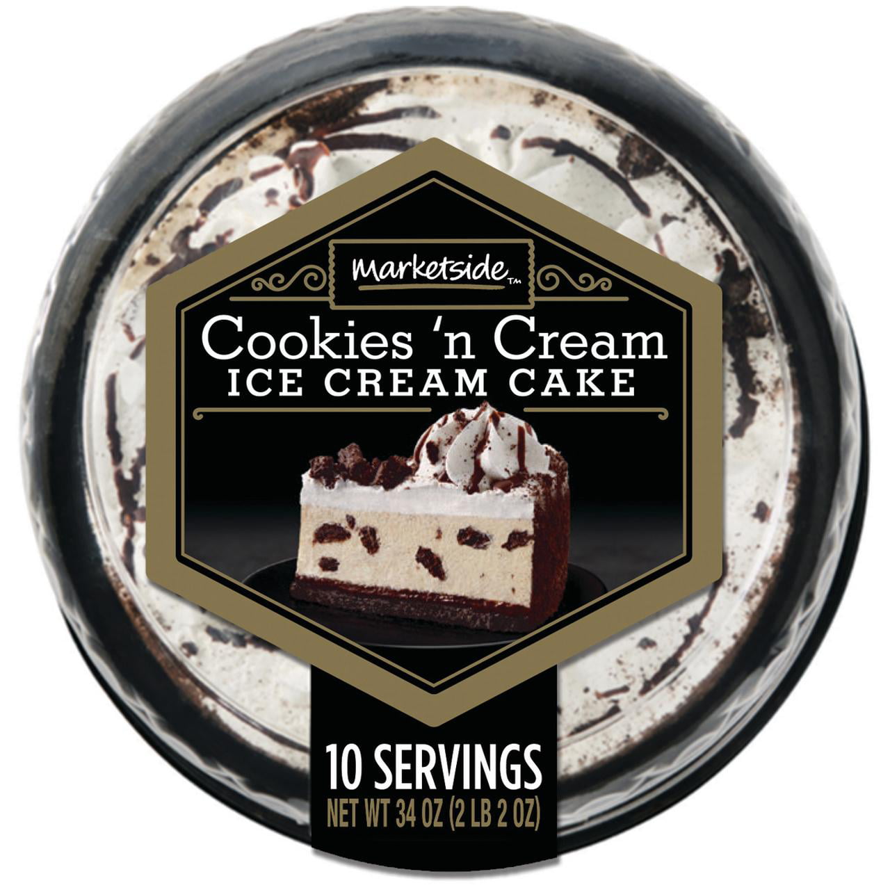 Marketside Cookies N Cream Ice Cream Cake 34 Oz Walmart Com
