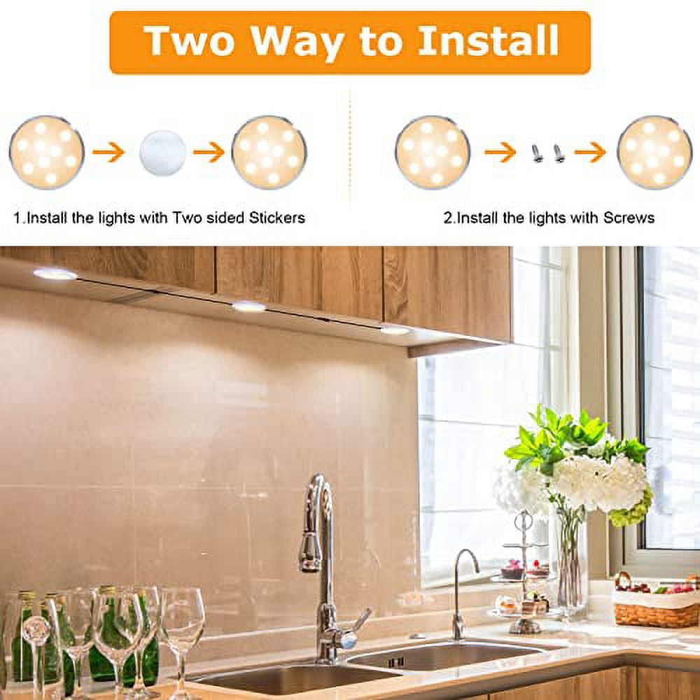 Smart Dimmable Under Cabinet Lighting - 12 Pack with Alexa and Google Assistant Compatibility, App and Remote Control, Wired Plug-in or Hardwired for Kitchen Counters