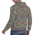 thumbnail image 6 of Kdxio Snowflake Colorful Print Mens Casual Hooded Collar Drawstring Hoodies Pullover Sweatshirts Casual Long Sleeve Shirts-Small, 6 of 7