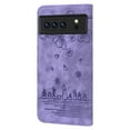 thumbnail image 3 of SaniMore Magnetic Wallet Case for Google Pixel 8 Pro [RFID Blocking] Card Holder, Cartoon Embossing PU Leather Kickstand & Wrist Strap Shockproof Shell for Google Pixel 8 Pro Girls Women, Purple, 3 of 6