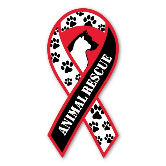 Animal Rescue Ribbon Magnet