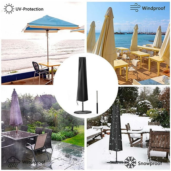 Specollect Umbrella Covers,Patio Waterproof Market Parasol Covers with Zipper For 9ft To 12ft Outdoor Umbrellas,Market Parasol