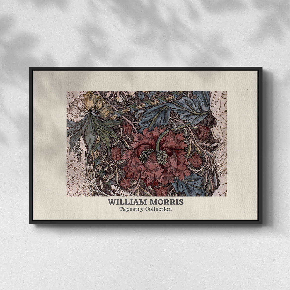 Vintage Abstract Print-XL Framed in Black Wood Gallery Wrapped Canvas 25 in. x 37 in.