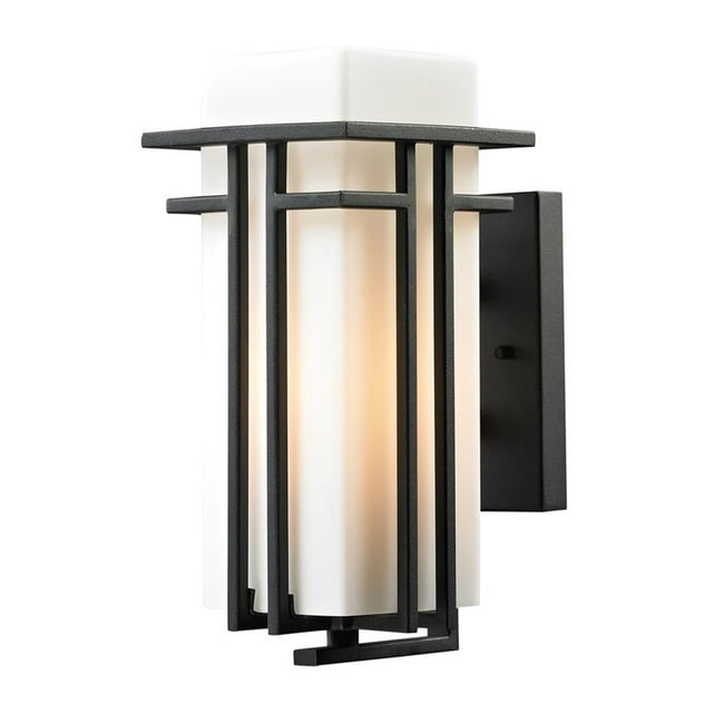 Elk Lighting Croftwell Outdoor Wall Lantern in Textured Matte Black