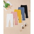 thumbnail image 3 of Infant Girls Clothes Baby Pants 5-Pack Leggings Toddler Casual Pants 6 9 12 18 24 Months 2T 3T Solid Color Pants White, 3 of 8