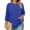 Blue#0128C&09, variant on 3/4 Sleeve Tshirts Shirts for Women Plus Size V Neck Button Up Henley Shirt Women Spring Three Quarter Sleeve Womens Blouse L-5XL