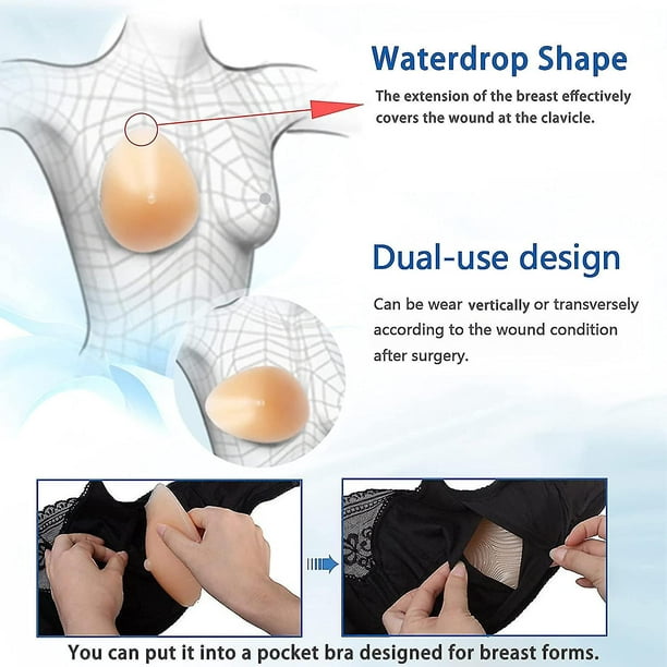One Piece Silicone Breast Forms Mastectomy Prosthesis Bra Enhancer