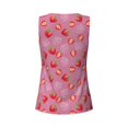 thumbnail image 5 of Easygdp Cute Strawberry Women's Workout Tank Top, Running Top, Hiking Shirt, Quick-Dry for Running, Yoga, Hiking - Large, 5 of 9