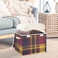 thumbnail image 5 of Black Yellow Pattern Large Storage Bins with Linen Collapsible Lid Storage Box 16.7 x 12.6 x 11.8in, 5 of 7
