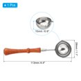 thumbnail image 2 of Uxcell Wax Seal Spoon, Wax Sealing Melting Spoon Brass Vintage Wooden Handle for Wax Seal, Silver Slim, 2 of 6