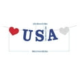 thumbnail image 3 of BNNG Happy 4th of July Banner, Red & Blue With Silver Glitter Fourth of July Banner,Pre-Strung Garland Strand, Independence Day Party Decorations & Decor Patriotic Party Decor, 3 of 8