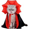 thumbnail image 1 of Capa de Halloween para gato, perro, mascota, disfraz de Halloween, vampiro, bruja, diablo, capa de cosplay, disfraz de Navidad, carnaval, mascarada, decoración de Halloween, 1 of 5