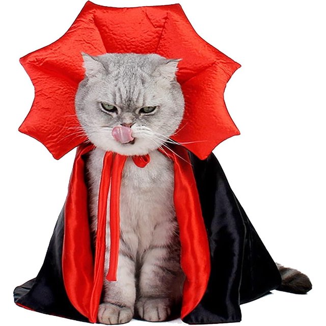 Capa de Halloween para gato, perro, mascota, disfraz de Halloween, vampiro, bruja, diablo, capa de cosplay, disfraz de Navidad, carnaval, mascarada, decoración de Halloween