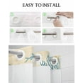 thumbnail image 5 of No Hook Shower Curtains with Snap in Liner, Blue Teal Crab Coastal Waterproof Fabric Shower Curtain, Nautical Beach Coral Starfish Double Layers & See-Through Top Window Bathroom Curtains 60''x72'', 5 of 6