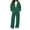 Green, variant on Szluipve 2 Piece Sets for Women Full Zip‑Up Hoodie 2 Piece Tracksuit Set Drawstring Zip Hooded Jacket & Elastic Waist Wide Leg Pants Casual Loungewear Outfit with Side Pockets White L