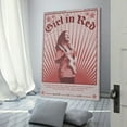 thumbnail image 3 of Girl In Red Poster 67 Wall Art Poster Bedroom Prints Home Decor Hanging Picture Canvas Painting Posters, 3 of 8